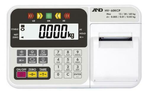 A&D Weighing HV-15KCP High Resolution Platform Scale 3/6/15lb x 0.002/0.005/0.01lb with Small Platform and Printer, Legal for Trade with Warranty