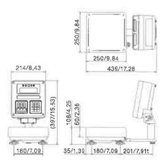 A&D HW-10KCEP Intrinsically Safe Bench Scales, 20 lb x 0.002 lb / 10 kg x 0.001 kg